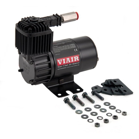 Viair 100C Stealth Black Compressor Kit w Omega Mounting Bracket 12V, 15 Duty, Sealed 10019